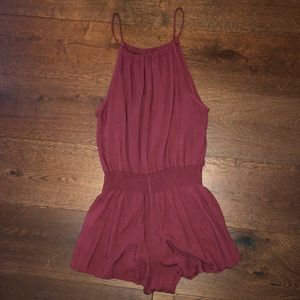 brandy melville maroon romper